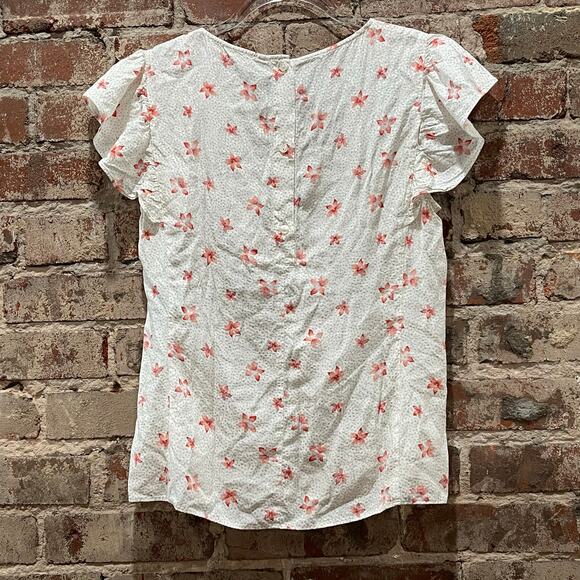 Rebecca Taylor Silk Blend Ruched Short Sleeve Top Size 2 - Picture 7 of 7